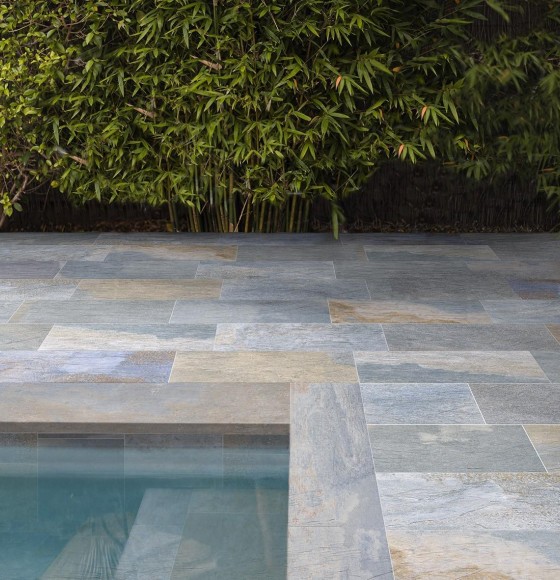 Carrelage Effet Pierre de Bali Bleu