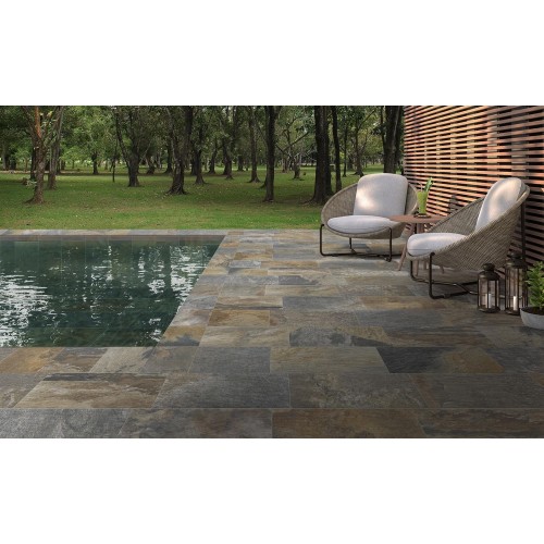 Carrelage Effet Pierre de Bali Foncé